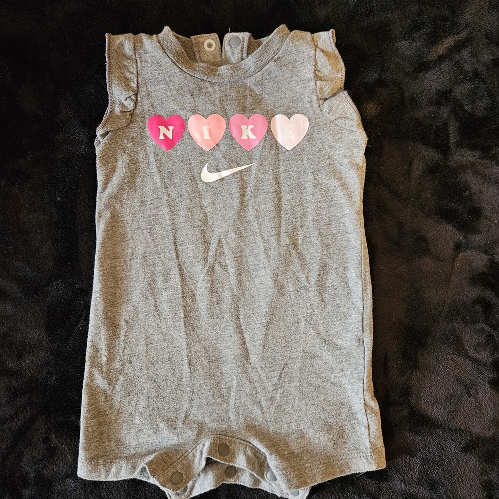 Nike Gray Sleeveless Baby Romper